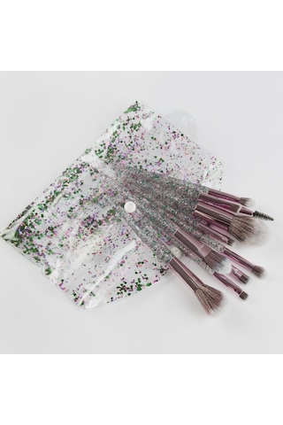 Fontenay Profesyonel Yeşil Simli Makyaj Fırça Seti 10'lu