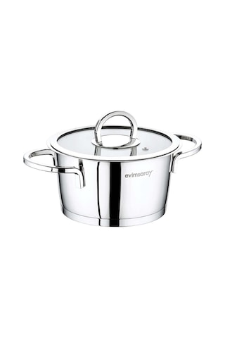 Evimsaray Elit 8 Parça Paslanmaz Çelik Tencere Seti Gri