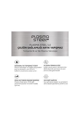 Karaca Plasma Steel 316+ 3ply Sahan 20 Cm Gümüş