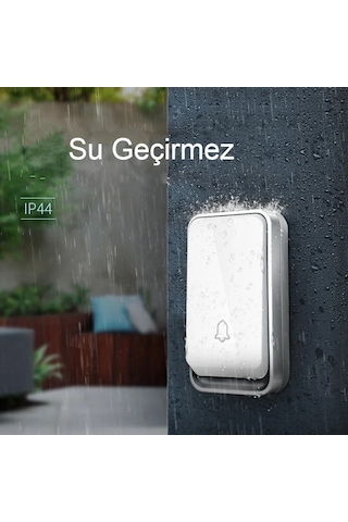 Kapı Zili Kablosuz Pil Gerektirmez Su Geçirmez Enerjisini Üretir