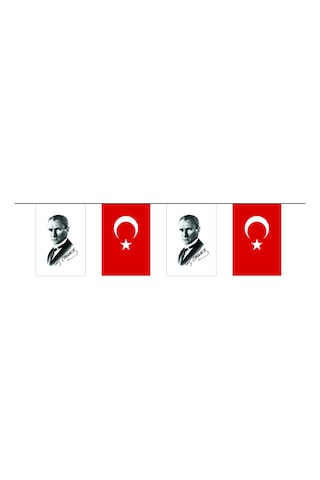 İpe Dizili Türk-Atatürk Bayrağı 30X45 25 Metre İpe Dizili Türk-Atatürk Bayrağı 30X45 25 Metre
