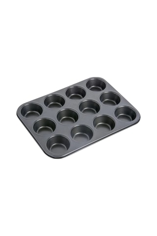 Bay540 Mufin Kalıbı 35x27cm 12 Bölmeli Antrasit