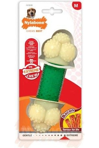 Nylabone Domuz Pastırması Aromalı Köpek Çiğneme Kemiği M