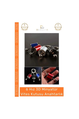 Anahtarlık 6 Hız 3d Minyatür Metal Manuel Hareketli Vites  Aksesuar Oto Vites Anahtarlık