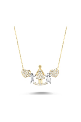 Anne Çocuklar Altın Kolye As1081Kl Altınsepeti