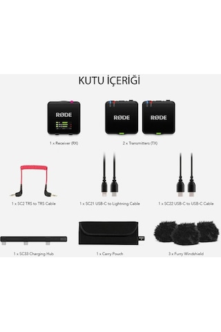 Wireless Go Gen 3 2 Kişilik Kablosuz Yaka Mikrofonu - Black
