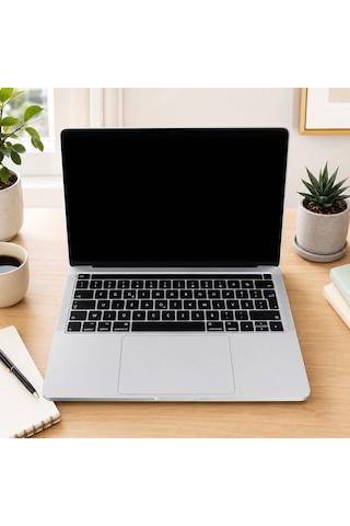 Macbook Pro Türkçe F Klavye Koruyucu A1706 A1989 A2159 A1707 A1990 A2251 A2289 A2338 A2141 Uyumlu Uk Iso Ters L Enter Silikon Keyboard Cover Siyah