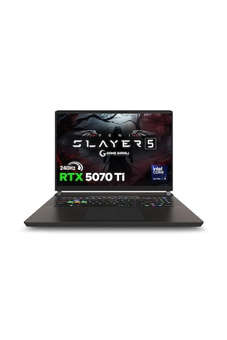 Game Garaj Slayer5 9XL-5070TI C1 Ultra 9 275HX 32 GB 1 TB SSD RTX5070Ti 17" Free Dos Dizüstü Bilgisayar + Çanta