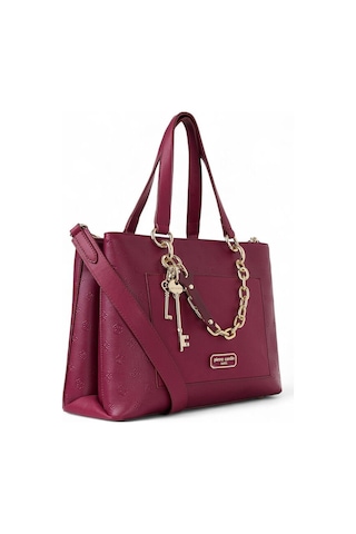 Pierre Cardin Logo Detaylı Vişne Kadın El Çantası 05pc25k101-p 4125792
