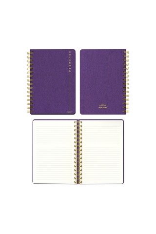 Melimelek Çizgili Defter Mor Bez Ciltli - Ceyda Düvenci Mor
