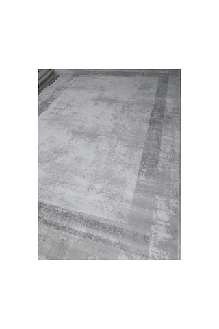 Bloom Serisi 200x290 6m2 Akrilik İplik Dokuma Makina Halısı Gri