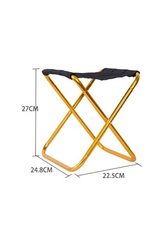 Novahub Açık Mekan Kamp Sandalyesi 7075 Alüminyum Balıkçı Barbekü Dışkısı, 24.5x22.5x27cm, Gümüş Gri Mavi Desen Mavi