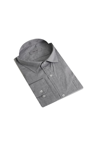 Uki Gri Comfort Fit Uzun Kol Gömlek Gri