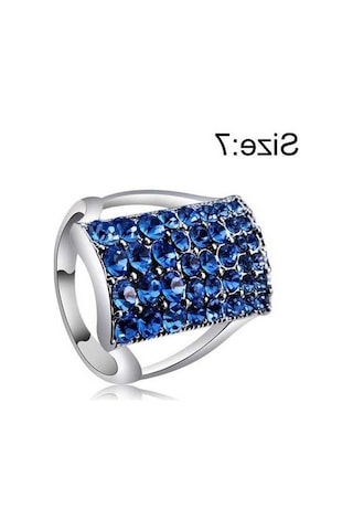 Fastbuy Altın Kaplı Mavi Kristal Bilezik, Kadınlar İçin, Gümüş, Elmaslı, Renkli, Us 7, Çok Renkli Çok Renkli