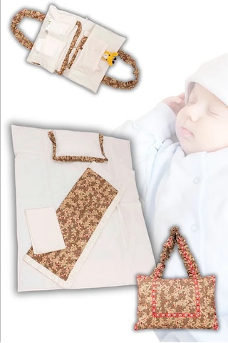 Anne Ve Bebek İçin Çok Amaçlı Seyahat Çantası Kahverengi