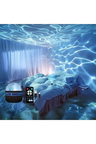 Fastbuy Siyah Yeşil Süper Dalgası Usb Uzaktan Kumandalı Ayarlanabilir Renkli Işık Projeksiyon Ünitesi