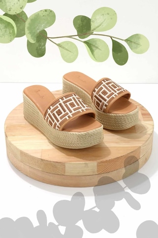 Bej Taba Kadın Terlik K04862501028 Taba