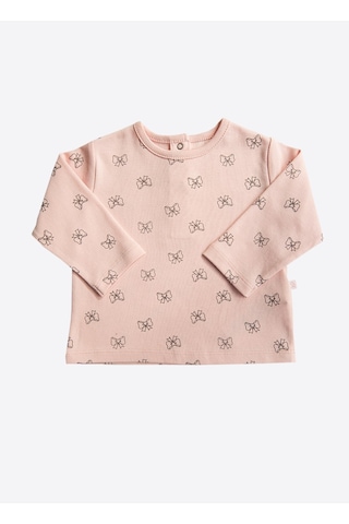 Kitikate Organik Fiyonk 2'li Pijama Takımı Pembe Pembe