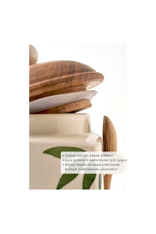 Bella Maison Molly Seramik Kavanoz Krem 800 Ml Krem