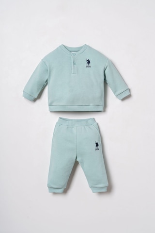 U.S. Polo Assn. Erkek Bebek Nakışlı Yeşil Uzun Kol Pijama Takım Usb3169-c-v2 Usb3169-c-v2
