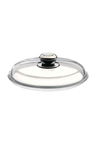 Lexroo 24 Cm Cam Tava Kapağı, Isıya Dayanıklı Cam, Metal Kulplu, 24 Cm Tavalar İçin