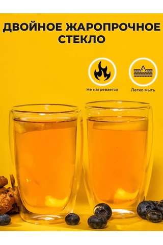 Heatpro 450 Ml Yüksek Cam Çift Duvarlı Bardak Seti 251493127 Beyaz