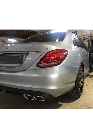 Autogp Mercedes W205 C63 Arka Tampon Difüzör Ve Egzoz Ucu Standart Tampon Uyumlu
