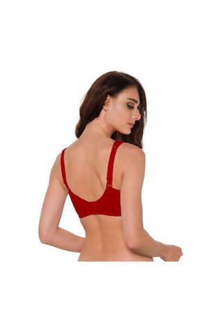 Pamuklu Mikro Penye Cepli Protez Sütyen Kırmızı Kırmızı