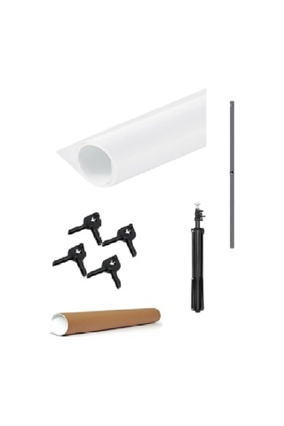 Deyatech Pvc White Screen Beyaz Fon Perde 1.5x2 m Fotoğraf ve Ürü