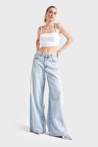 it's basic Kadın Snow Kot Rengi Hera 17s5-3 Palazzo Fit Denim Pantolon Kot Rengi 17s5-3