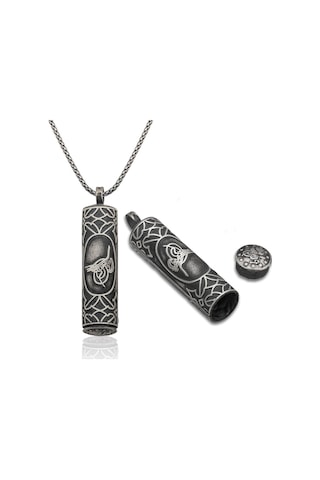 Gümüş Içi Açılabilen Tuğra Cevşen Kolye (230984471)