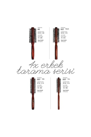 Elsa 4'lü Erkek Tarama Serisi 72 Fön Fırçası Hediye