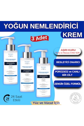 Elysian Essence Yoğun Nemlendirici Panthenol Krem 3'lü Set