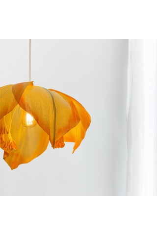 Tevva İtalyan Krapon Kağıt Sarkıt Avize Kehribar