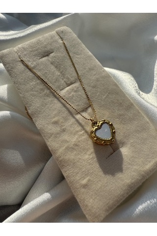 Reversible Heart Kalpli Kolye Altın