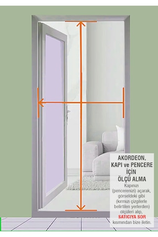 Akordeon Double Pileli Pilise Kapı Antrasit Sineklik 210x210 Istediğin Ölçüde En 210'a Kadar / Bot 210'a Kadar