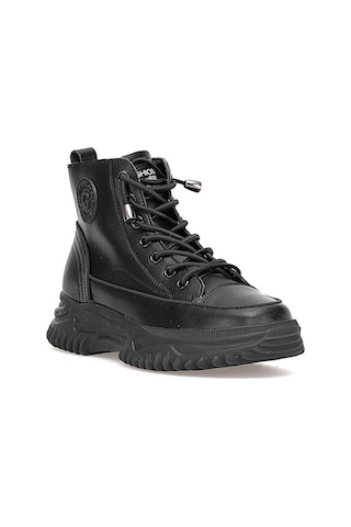 Guja 25k310-13 Kadın Hakiki Deri Sneaker Bot Siyah Siyah