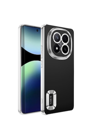 Ariatech Redmi Note 14 Pro Plus Kılıf Kamera Korumalı Logo Gösteren Omega Kapak - Sie Mavi