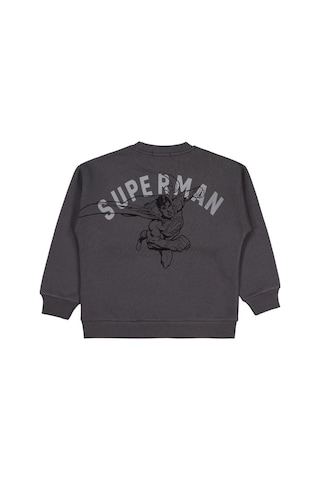 Superman Logo Baskılı 6-9 Yaş Sweatshirt Antrasit