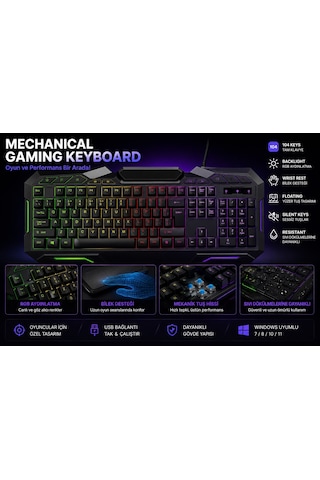 Asus Proart P16'' Uyumlu 3'lü Gaming Set Mouse Pad li Diğer