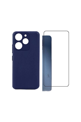 Tecno Spark 10 Pro Uyumlu Kılıf Esnek Silikon Telefon Kılıfı Ve Temperli Cam Ekran Koruyucu