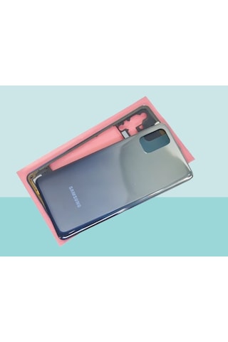 Tkgz Samsung Uyumlu Galaxy M31s Full Kasa Arka Kapak Batarya Kapağı - Mavi Çok Renkli