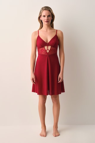 Suwen Passion Dantelli Kısa Gecelik St4451613102 Bordo
