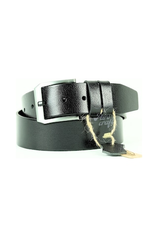 Hakiki Manda Derisi Erkek Kemer 4,5 Cm Siyah Kot Pantolon Kemer Siyah