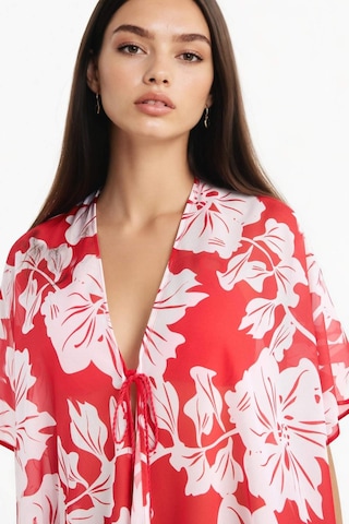 DeFacto Regular Fit Tropikal Desenli Şifon Plaj Kimono-Fall in Love E8221AX25SPRD117