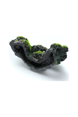 Xindoker Akvaryum Dekoru: Gerçekçi Yosunlu Mercan Kayalığı Ve Resin Deniz Taşı, Balıklar İçin Güvenli Ve Bakım Gerektirmeyen