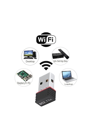 Usb Wifi Adaptörü Kablosuz Wifi İnternet Alıcı Ağ Kartı Masaüstü Bilgisayar Pc 300 Mbps 802.11n