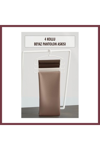 Storeşahin Beyaz Pantolon Askısı & Dolap Düzenleyici Askı Shn0720