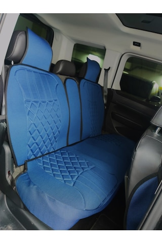 Volvo Xc40 Lüx Oto Koltuk Minderi Ön Arka 5'li Set Elegance Serisi Mavi Siyah