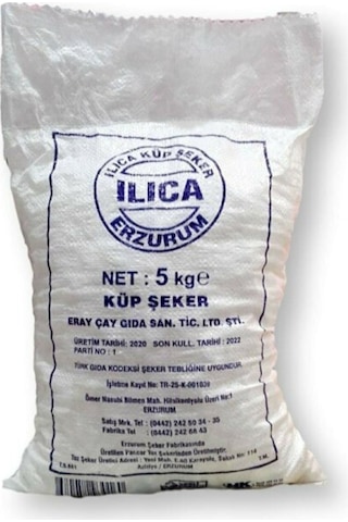 Erzurum Ilıca Doğal Kıtlama Kesme Küp Şeker 5 KG